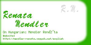 renata mendler business card